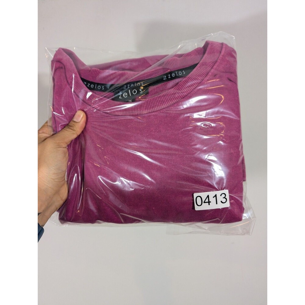 Zelos Womens Pink Crewneck Athletic Sweatshirt Sz 2X Outdoor Gym Casual - Picture 8 of 8
